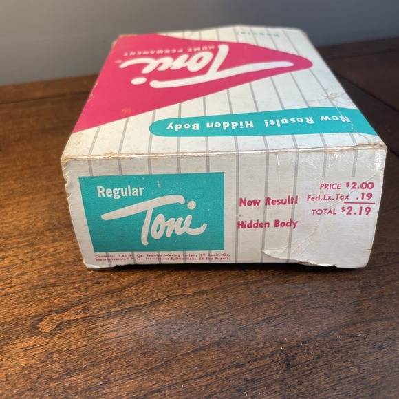 1950's Toni's Home Permanent regular hair curlers curling rod box+contents! Prop - Picture 6 of 8